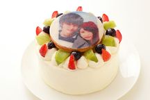 写真ケーキ 苺サンド生クリームケーキ 7号 21cm 3