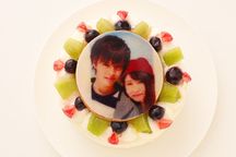 写真ケーキ 苺サンド生クリームケーキ 7号 21cm 2