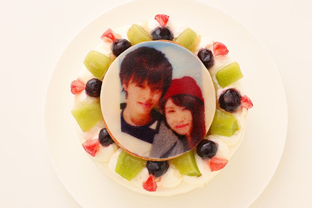 写真ケーキ 苺サンド生クリームケーキ 7号 21cm 2