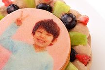 写真ケーキ チョコ生クリーム 9号 27cm 5