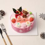 ピンクのクマさんXmasケーキ 5号2024 1