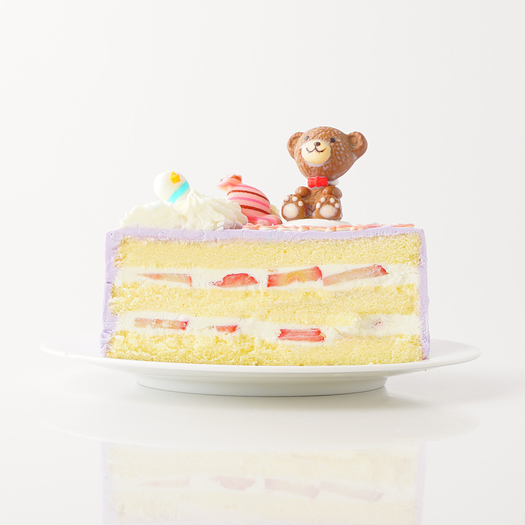 クマのセンイルケーキ パープル 5号（洋菓子夢工房ル＊アンジュ