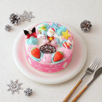 ユニコーンに乗ったサンタのクリスマス