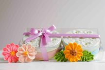 お花のぼうろ『コスモス＆ヒマワリ2缶セット』～専用クリアケース・リボンラッピング付き 4