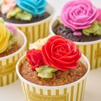 【特別ギフトに】✿食べられるお花のカップケーキ＜6個セット＞ 1