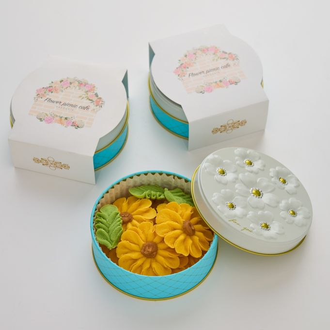 花咲く焼菓子「お花のぼうろ（ヒマワリ）」3缶セット｜オリジナル紙袋を3枚｜母の日2026 4