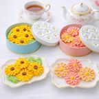 花咲く焼菓子「お花のぼうろ」2缶詰合せ｜コスモス・ヒマワリ｜クリアケース仕様｜ホワイトデー2026 1