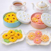 花咲く焼菓子「お花のぼうろ」2缶詰合せ｜コスモス・ヒマワリ｜クリアケース仕様｜ホワイトデー2026