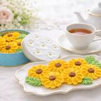 花咲く焼菓子「お花のぼうろ（ヒマワリ）」3缶セット｜オリジナル紙袋を3枚｜母の日2026 1