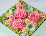 『食べられるお花のケーキ』 【Garden】ボックスフラワーケーキ  2