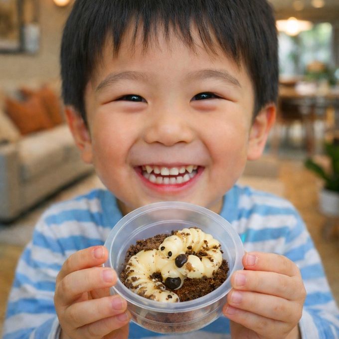 キャー！！幼虫カップ(⌒∇⌒) ６個セット☆ 今得！！お値段そのまま幼虫＋なんと６匹サービス！ 2