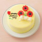 想いを伝える花言葉センイルケーキ(イエロー) 赤いガーベラ 「希望・前向き・幸せな家庭」  3