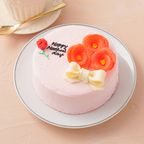 想いを伝える花言葉センイルケーキ(ピンク)  赤いポピー 「感謝・幸せな家庭・陽気で優しい」  1