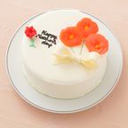 想いを伝える花言葉センイルケーキ(ホワイト) 赤いポピー 「感謝・幸せな家庭・陽気で優しい」  2