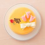 想いを伝える花言葉センイルケーキ(オレンジ) ピンクのチューリップ  「労い・思いやり・誠実な愛」 母の日2024 4