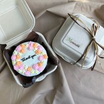 デザインが選べる濃厚チョコドリップランチボックスケーキ（フラワー）3号