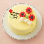 想いを伝える花言葉センイルケーキ(イエロー) 赤いガーベラ 「希望・前向き・幸せな家庭」  2