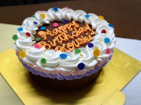 ケーキ カラフル可愛い！パーティーセンイルケーキ チョコ 4号 12cm