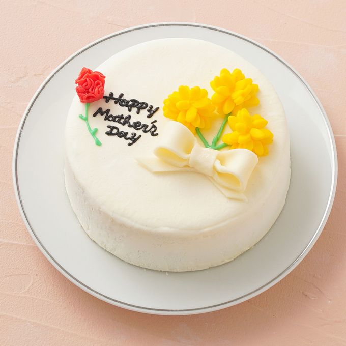想いを伝える花言葉センイルケーキ(ホワイト) マリーゴールド 「健康・信頼・可憐な愛」 母の日2024 2
