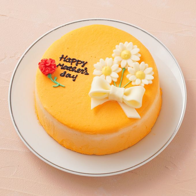 想いを伝える花言葉センイルケーキ(オレンジ) デイジー 「平和・希望・敬意」 2
