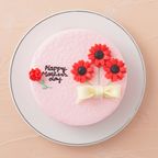 想いを伝える花言葉センイルケーキ(ピンク) 赤いガーベラ 「希望・前向き・幸せな家庭」 母の日2024 4
