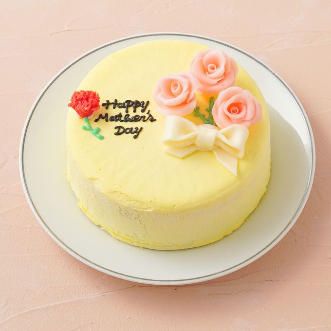 想いを伝える花言葉センイルケーキ(イエロー) ピンクのバラ「感謝・愛情・幸福」 母の日2024 3