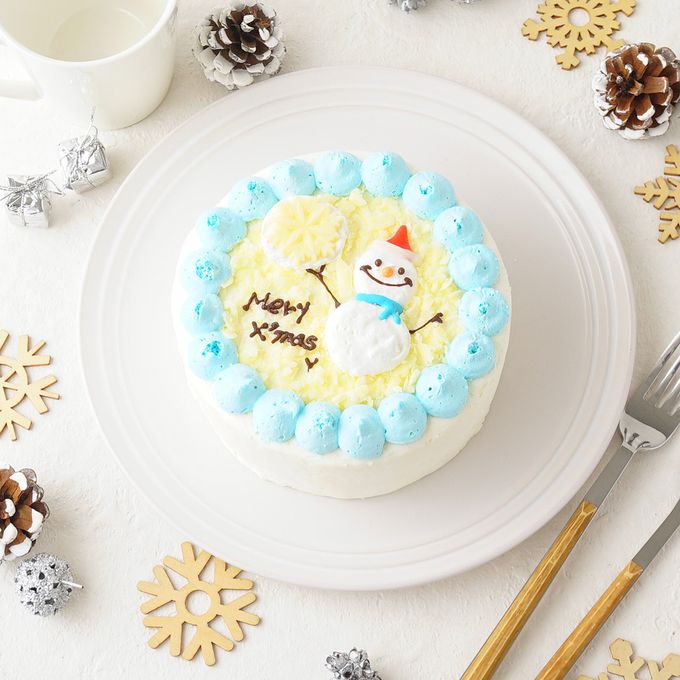 【クリスマス限定！！】雪だるま センイルケーキ 5号 1