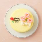 想いを伝える花言葉センイルケーキ(イエロー) ピンクのバラ「感謝・愛情・幸福」 母の日2024 4