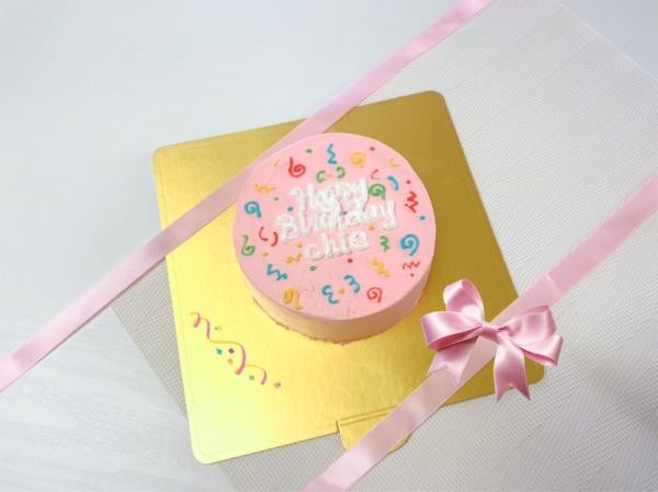 カラーが選べる ポップでかわいい クラッカーセンイルケーキ 4号