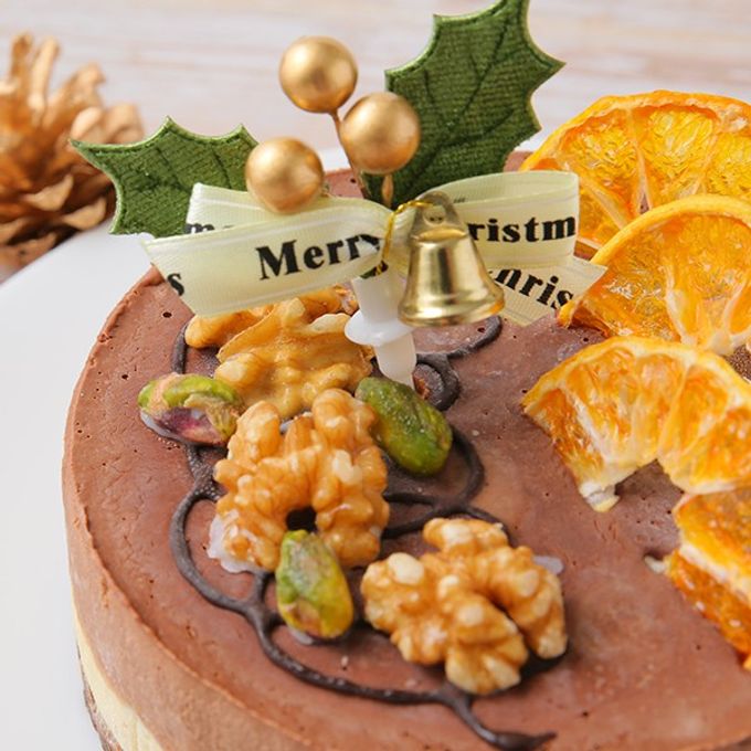（クリスマス）ヴィーガンオレンジ＆チョコレートケーキ 5号 15cm クリスマス2023 5