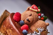 クリスマス2023 くまちゃんサンタのチョコレートムースケーキ 5号 5