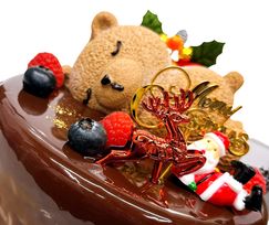 【完売御礼！再販第2弾｜急遽アレンジ版】24日予約終了！Xmas当日お届け｜くまちゃんサンタのチョコレートムースケーキ2025