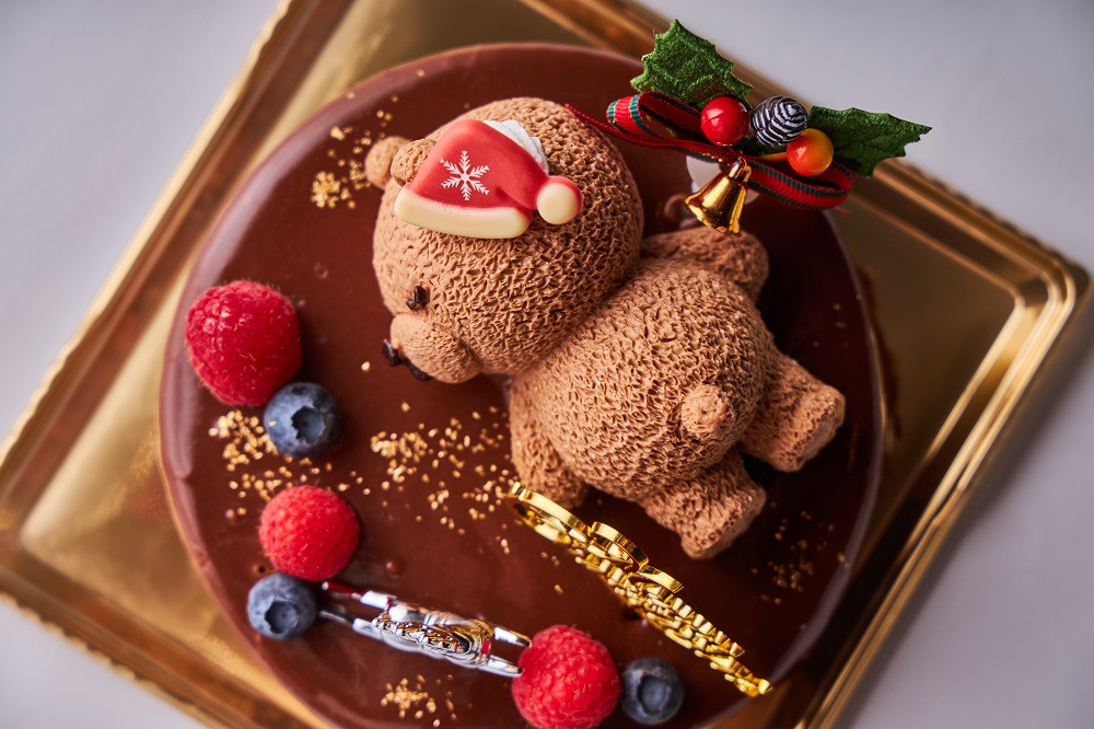 くまちゃんサンタのチョコレートムースケーキ 5号
