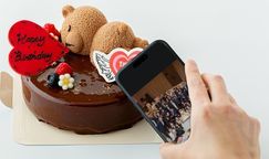 動画で想いを贈る くまちゃんのチョコレートムースケーキ 4