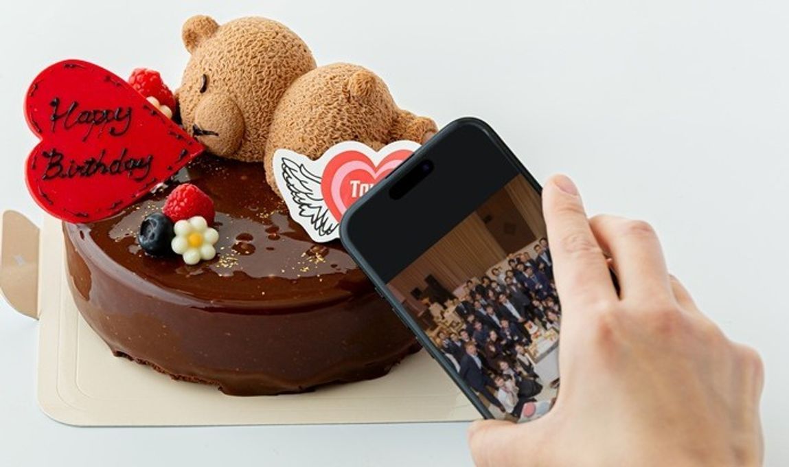 動画で想いを贈る くまちゃんのチョコレートムースケーキ 4