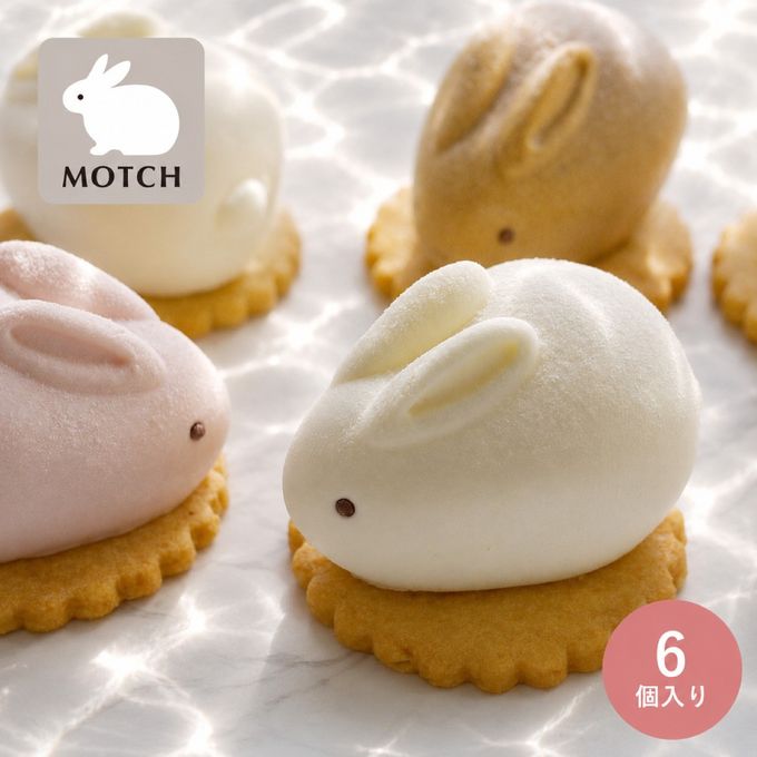 うさもっち 6個ボックス〈おもち専門スイーツMOTCH〉 うさぎ チーズケーキ 和洋菓子 個包装 もちもち チーズムース おもち レアチーズ 餅  お中元2026  アイス2026 1