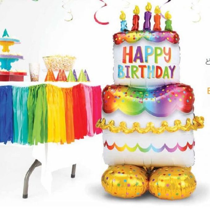 バースデーケーキ エアルーンズ お誕生日 飾り 134cm 飾り付け ビッグバルーン 風船 イベント a42449 2