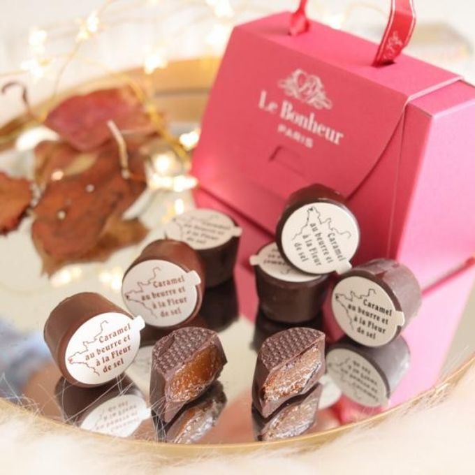 フランス直輸入 キャラッセル チョコレート 3粒 ハンドバッグ（ピンク）   1