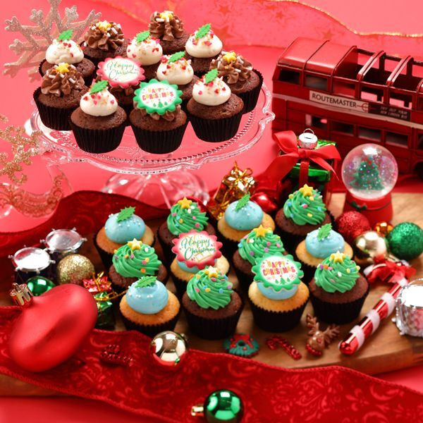 ミニクリスマスパーティーボックス（24個）　クリスマス2023（ベラズカップケーキ）