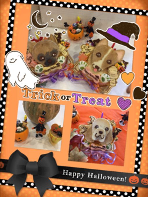 《犬用》【10月季節のケーキ】ハロウィン 似顔絵ケーキ 12cm ハロウィン 2024 3