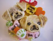《犬用》似顔絵 犬用ケーキ 15cm 米粉仕様 顔2個バージョン 1