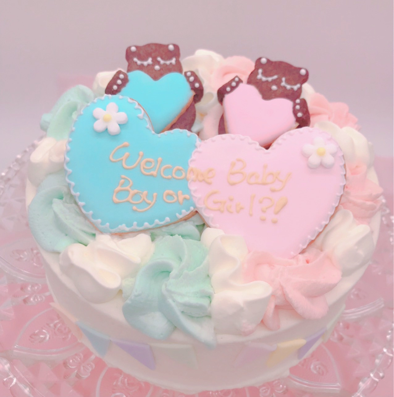 メ*1様 pium べりえちゃんハートケーキパーカ ブラック ジェンダーリビールケーキ(くま)5号(予約専門菓子店Daisy