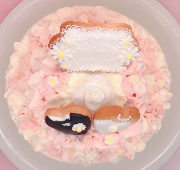 ウエディングケーキ（ピンク） 5号 2