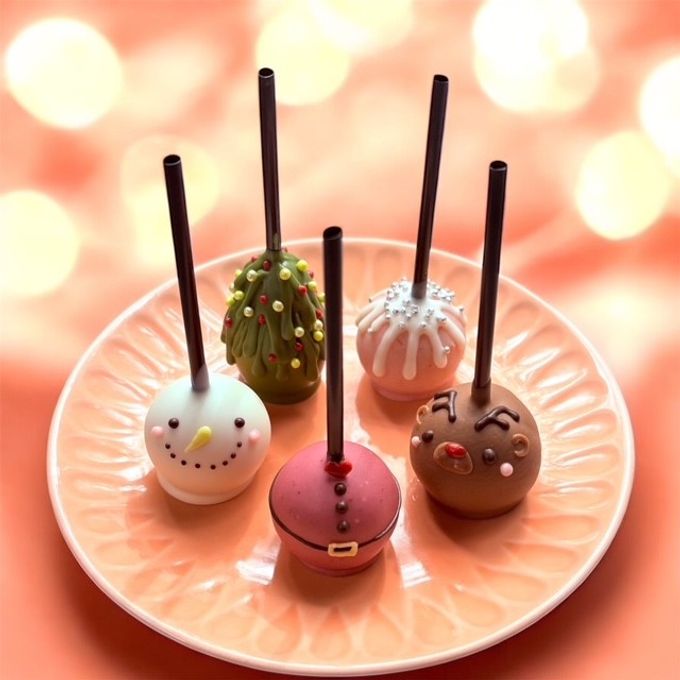 Xmasホワイトチョコレートケーキポップス 10本入り【2025】 2