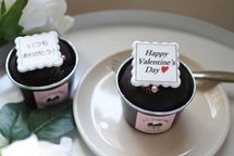 バレンタイン 自由メッセージカップケーキ6個 2