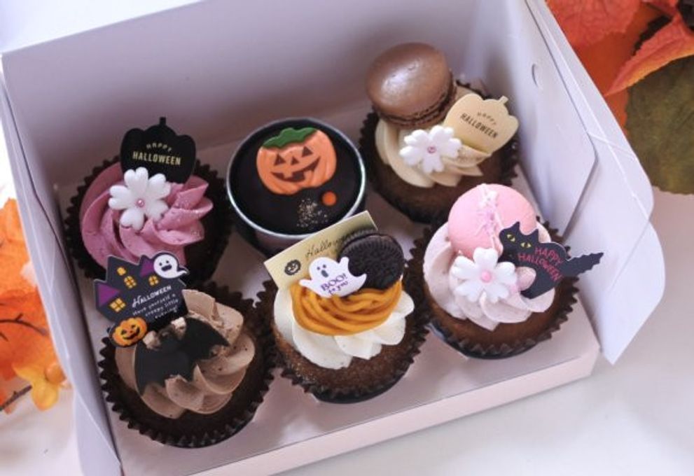 Boo! ショコラといちごのマカロン ハロウィン カップケーキ6個入 ハロウィン2024 10