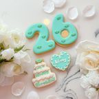 数字つき誕生日アイシングクッキーセット 1