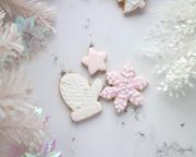 クリスマスアイシングクッキー 3枚ギフトセット（ピンク・手袋）  4