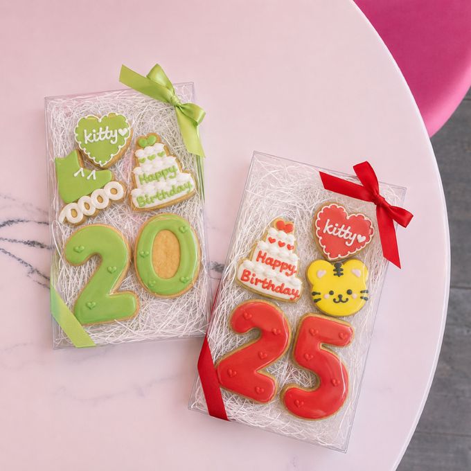 トラアイシングクッキー付き誕生日 5枚セット 3