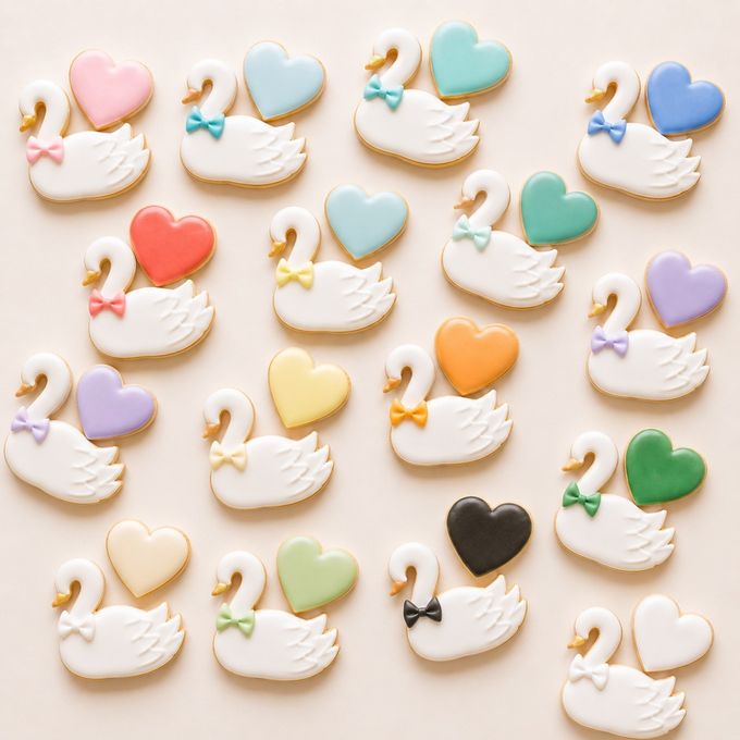 【バレエ白鳥】アイシングクッキー2枚セット 10